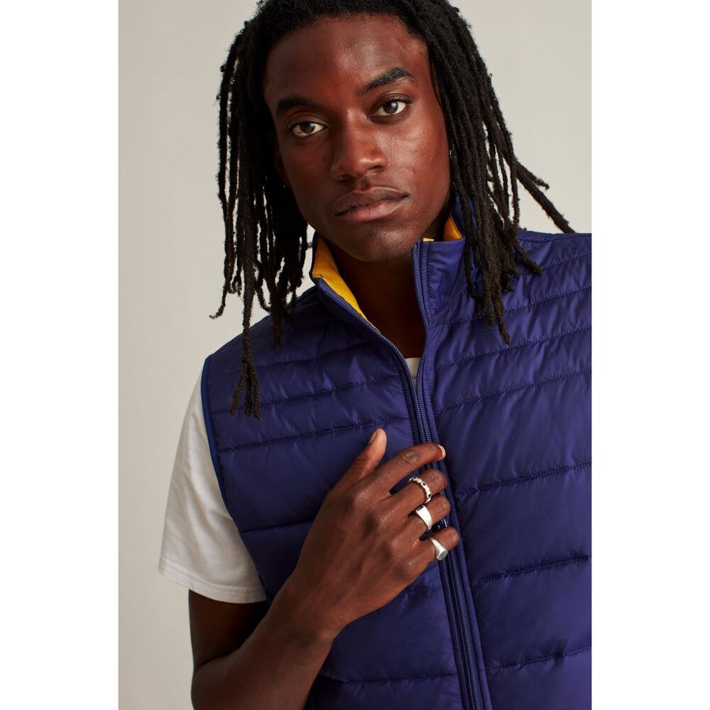 Bonobos navy blue mens quilted lightweight fielders vest sz XL Looks new!
